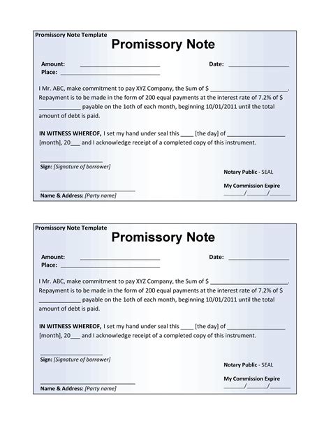 Promissory Note .